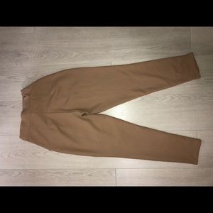 Beige tapered pants